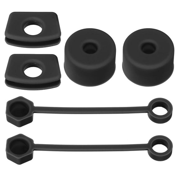 Uxcell Silicone Spill Stopper Accessories for Straw Cup 2.0 40oz/ 30oz, Black Set of 6