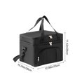 thumbnail image 3 of Gumesh Soft Cooler Bag, Insulated Lunch Box, Double Leakproof Layers, Waterproof and Collapsible Case for Work Outdoor Trip, Large Size, Black, 3 of 5