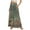 Army Green, variant on WTOBBY Women's Floral Gradient Print Flared Maxi Skirt Ruffle Hem A-Line Long Skirt Elastic Waist Elegant Tiered Layer Boho Skirt with Vintage Stripe Pattern,Army Green L