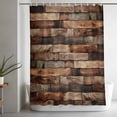 thumbnail image 5 of Western Barn Door Small Stall Shower Curtain, Waterproof Shower Curtains for Bathroom, Vintage Farmhouses Wooden Door Brown Washable Fabric Bath Curtain for Bathtub Decoration with Hooks 36x72 Inches, 5 of 9