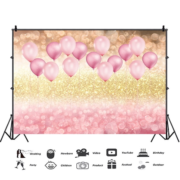 LOLIPPYY Photography Backdrops Pink Background Cloth 1Pcs 86x59in for Photo Studio
