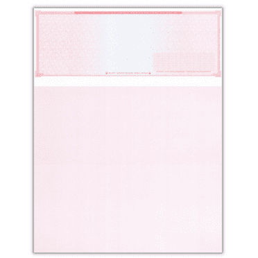 Compuchecks - 100 High Security Blank Check Stock Paper - Checks on Top - Check Paper Weight # 70 (Red Blue Mazed)