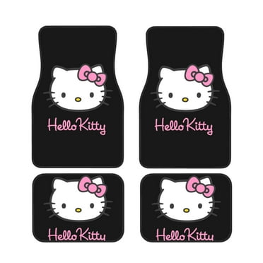 Hello Kitty Floor Mats for Cars Anime Car Floor Mats Set of 4 Pieces Universal Cute Floor Liner Car Accessories Automotive Decoration Floor Mats