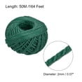thumbnail image 2 of Unique Bargains 164 Feet 2mm Jute Twine, Jute Rope, Jute String Cords Dark Green, 2 of 6