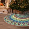 thumbnail image 6 of Daiia Round Mandala1 Drawing Merry Christmas Tree Skirt , Xmas Large Lace-up Tree Skirt, Santa Snowflakes Rustic Home Decorations New Year Party Farmhouse Decor-30", 6 of 7
