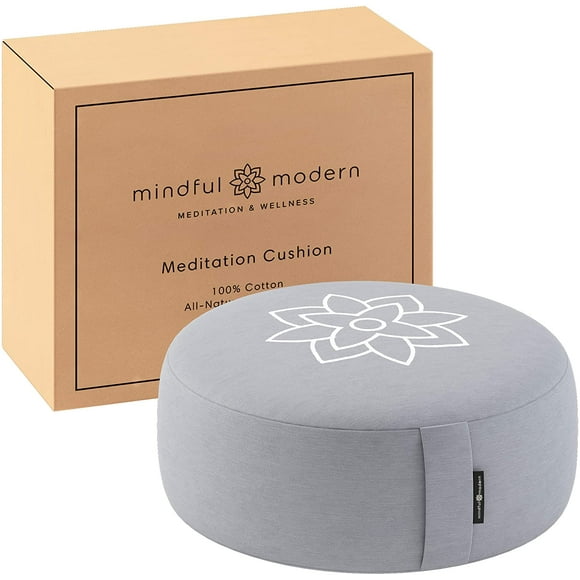 Mindful Modern Large Meditation Cushion Yoga Bolster Floor Pillow - Slate Grey