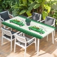 thumbnail image 2 of Saint Patrick's Day Table Cloths for 4 Foot Rectangle Tables, Luck Leaves Car Green Buffalo Plaid Patio Waterproof Elastic Fitted Tablecloths, Washable Rectangular Table Cover for Camping, 2 of 8