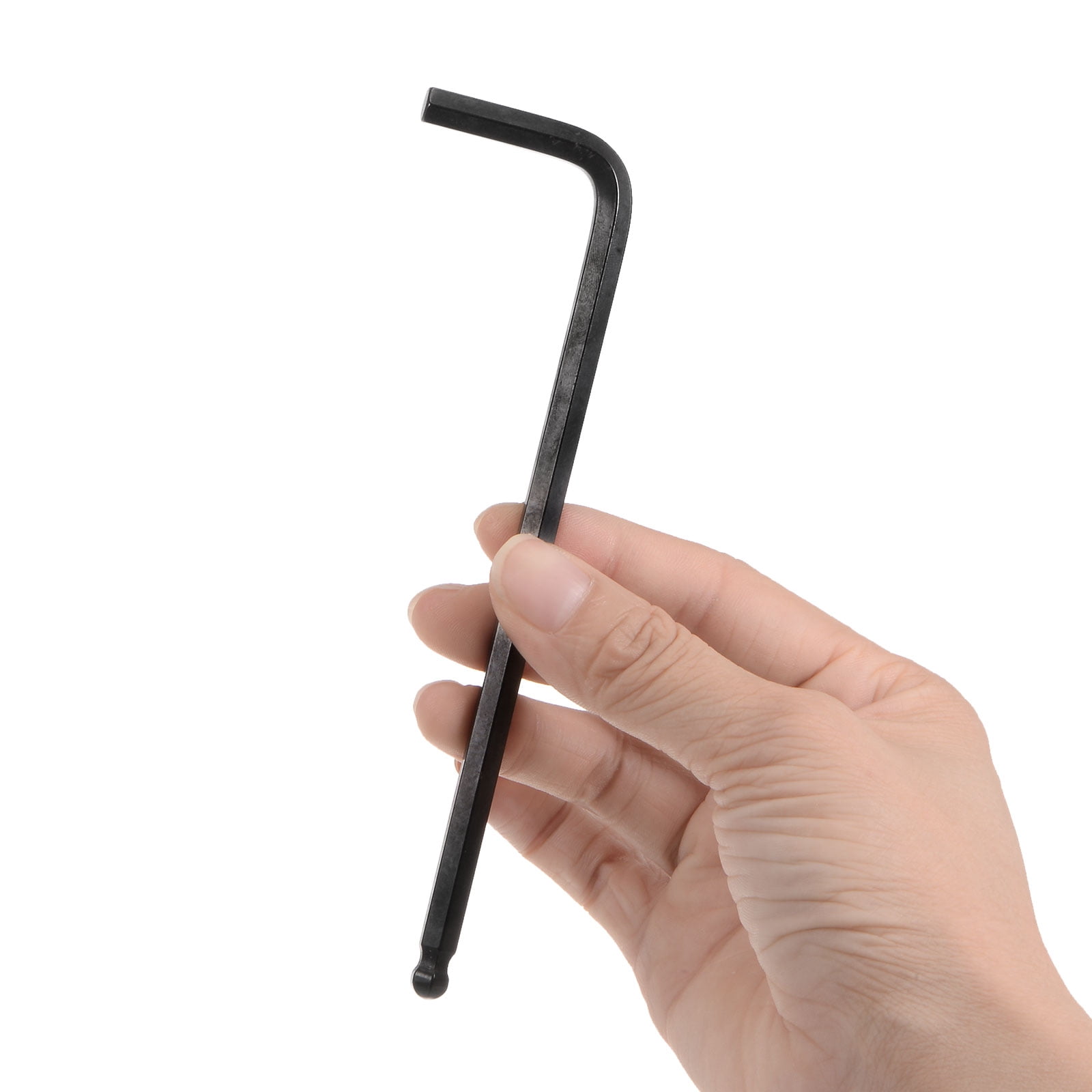 Unique Bargains Ball End Hex Key Wrench L Shaped Long Arm CR-V Black 6mm