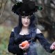 thumbnail image 5 of Sombrero de vaquero con luces LED y plumas de Halloween Fiudx rojo con luces negras y adornos de Claus, 5 of 6