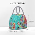 thumbnail image 2 of Lukts Cartoon Map Of Europe Print Portable Lunch Bag, Lunch Bag Picnic Bag - Waterproof, Heat-insulating and Cold-insulating, Suitable for School, Work, 2 of 6