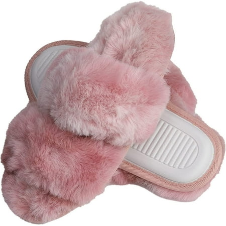 

Roxoni Faux Fur Tie & Dye Slippers Stylish & Trendy Slip-ons for Women Super Soft Fluffy Fur for Superior Comfort & Luxury Durable Rubber Soles Multipurpose Indoor & Outdoor Slippers Pink