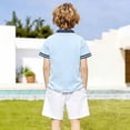 thumbnail image 3 of Girls T Shirts Kids Summer Short Sleeve Collar Polo Shirt Comfortable Casual Top Baby Tees Sky Blue 12-18 Months, 3 of 3