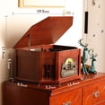 thumbnail image 6 of Direct Power Plus 10-in-1 Vinyl Record Player Turntable Stereo System with Bluetooth Connection, CD & Cassette Player, AM/FM Radio, USB & SD Slot, 6 of 10