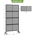 thumbnail image 2 of Garvee Outdoor Metal Panel Privacy Screen, 72 ×40 inch, Black, 2 of 7