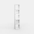 thumbnail image 5 of Ada Home Decor 5 Shelf Bookcase Multiple Tier Open Corner Shelf Narrow Book Shelves, White, 5 of 7