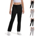thumbnail image 5 of Uniforms For Girls Pull On Chino Pants With Pockets Straight Pants Black Dress Pants For Girls Back To School Clothes For Girls Size 12-13 Years Girls Clothes, 5 of 5