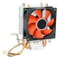 thumbnail image 3 of Enfriador de CPU para mini PC, ventilador silencioso individual, 2 tubos de cobre, enfriador de caja de computadora, color rojo, 3 of 9