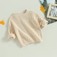 thumbnail image 3 of Douhoow Baby Girl Floral Sweater Long Sleeve Knit Pullover Infant Fall Winter Warm Tops, 3 of 8