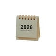 thumbnail image 2 of Wzzjkit Office Desktop Calendar 2026 Small Desk Calendar Vintage Mini Student Portable Coil Calendar Planner, October 2025 to December 2026, 2 of 6