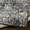 thumbnail image 6 of BoutiqueRugs Painswick Bohemian Vintage Medallion Area Rug - Farmhouse Oriental Floral Carpet for Living Room, Bedroom, Dining Room - Black and White - 2' x 2'11", 6 of 13