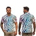 thumbnail image 6 of Uorisanigo Zebra Print Couples Matching Golf Outfits Mens 1/4 Zip Short Sleeve Quick Dry Golf Shirt and Womens Golf Dress with Shorts with Pockets Shorts for Sports Casual Clothes, 6 of 8