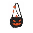 thumbnail image 2 of Dalang Halloween Pumpkin Handbag, Women Shoulder Crossbody Bag Novelty Purse for Spooky Season Party Festival, Black 1Pc, 2 of 6
