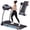Silver, variant on Euroco Portable Treadmill with 6% Auto Incline, 3.5HP Folding Treadmills with Heart Rate Sensor,LED Display,Handle Bar and Bluetooth Speaker, 350Lbs Walking Pads Treadmill for Home