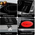 thumbnail image 4 of Portable Infrared Burner 3500W with 3 Hours Timer - Electric Hot Plate Touch Control Glass Cooktop for Cooking, 4 of 6