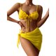 thumbnail image 1 of Txlixc Conjunto de traje de baño dividido para mujer, bikini con volantes+bragas con cordones+cobertores de malla Txlixc Moda, 1 of 7
