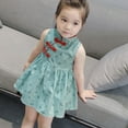 thumbnail image 2 of Mercatoo Sleeveless Girls Floral Cheongsam Party Outfits Toddler Qipao DressDress Kids Baby Girls Summer Chinese Clothes, 2 of 4