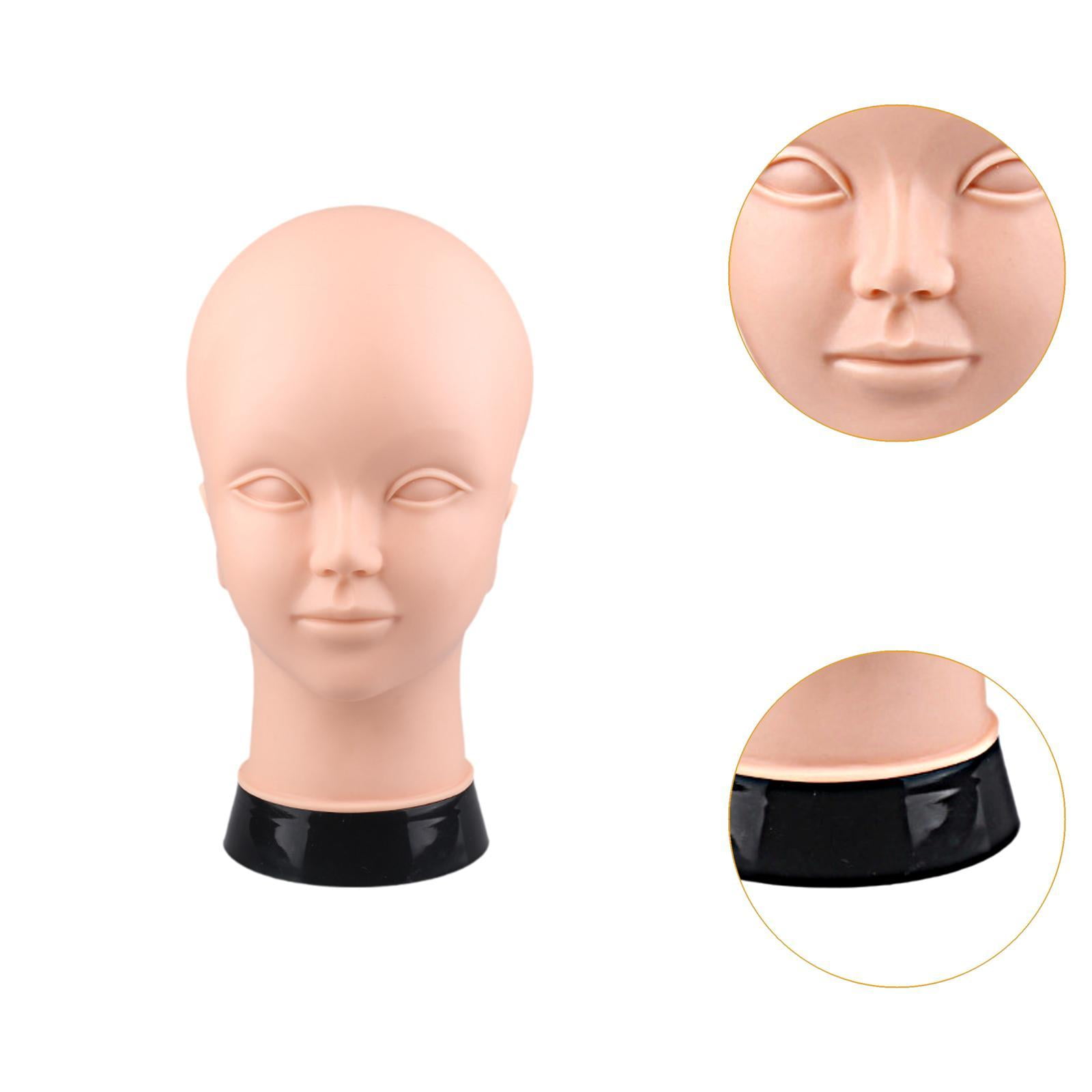 Serenable Bald Mannequin Head Manikin Head PVC Model Professional Model Display Holder for Cap Making Display Hat Headset Salon