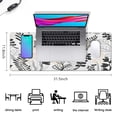 thumbnail image 5 of Deliver High Performance: Abstract Art Large Gaming Mouse Pad - Waterproof, Non-Slip - Perfect for Office Laptop - Modern Boho Leaves - Extended Desk Pad - 31.5 X 11.8 Inch, 5 of 7