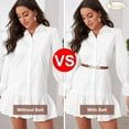 thumbnail image 4 of Women Stretchy Waist Belt Retro Elastic Skinny Belt for Ladies with Gold Buckle, 4 of 14