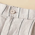 thumbnail image 5 of Sijiajgjfu Pinstripe Linen Palazzo Pants for Women Cotton Wide Leg Button Zipper Offlice Work Business Trousers 2025 Beige XXXL, 5 of 8