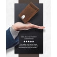 thumbnail image 5 of Slim Leather Wallet for Men – RFID Blocking Minimalist Front Pocket Wallet with Money Clip – Genuine Leather Bifold Card Holder – Gift-Ready, 5 of 6
