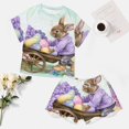 thumbnail image 4 of Easter Bunnies Rabbits 2 Pack Women’s Pajama Set Print Sleepwear And Shorts Y2k Loungewear Sets S-5XL, 4 of 7