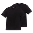 thumbnail image 1 of SCHIESSER Camiseta americana para hombres, paquete de 2 - 1/2 manga, camiseta interior, cuello en V Negro 3XL (3X-Large), 1 of 4