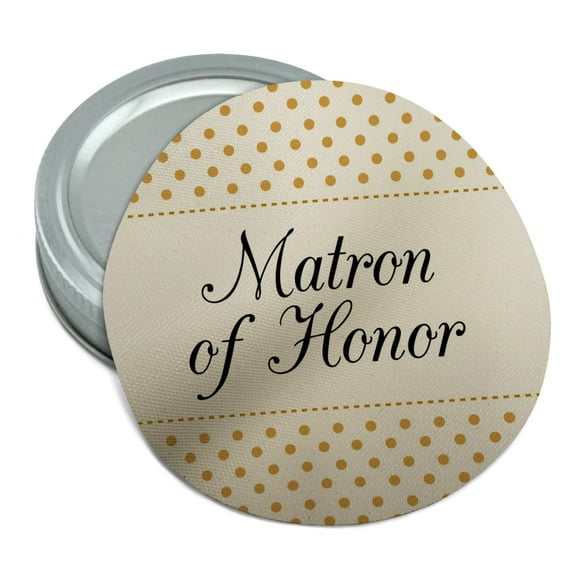 Matron of Honor Wedding Elegant Polka Dots Round Rubber Non-Slip Jar Gripper Lid Opener