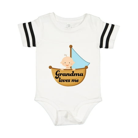 

Inktastic Grandma Loves Me Grandchild Gift Baby Boy Bodysuit