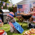 thumbnail image 5 of Independence Day Pet Outfit Set, Dress And Hat For Dog Cat Patriotic Party 4th Of July, Festive Comfortable Pet Clothing For Small Medium Pet Holiday Dress Up, 5 of 6