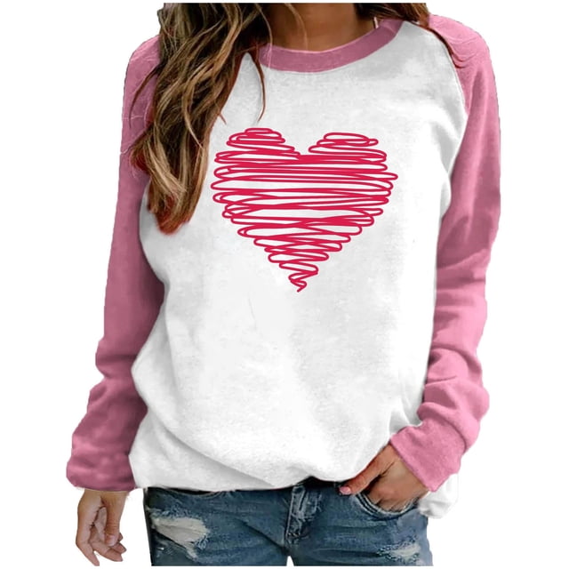 Birdeem T-Shirt Imprimé Mode pour Femmes Manches Longues Blouse Col Rond Hauts Décontractés Sweat à Capuche