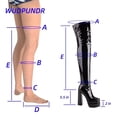 thumbnail image 2 of Professional Customized Plus Size Chunky Heel Platform Thigh Boots Women's Over The Knee Boots, 2 of 6
