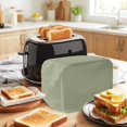 thumbnail image 3 of Sage Green Toaster Cover 2 Slice, Farmhouse Solid Green Color Modern Art Dustproof Bakeware Oven Protector with Top Hook, Waterproof Small Kitchen Appliance Toasters Dust Cover, 12"x7.5"x8", 3 of 7