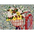 thumbnail image 2 of Augustine, Jodi 32x25 Gold Ornate Wood Framed with Double Matting Museum Art Print Titled - Bicycle Bouquet, 2 of 4
