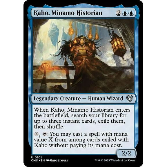 MtG Commander Masters Uncommon Kaho, Minamo Historian #101
