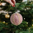 thumbnail image 4 of FastXmas Glitter Christmas Extra Large Ball Ornaments,Christmas Tree Ornaments Hanging Sequin Foam Xmas Balls Hanging Decoration for Xmas Tree Wreath Garland Home Wedding Party Decor(8CM Pink), 4 of 6