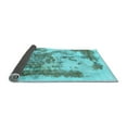 thumbnail image 2 of Ahgly Company Indoor Square Abstract Light Blue Modern Area Rugs, 8' Square, 2 of 4