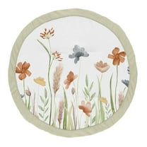 Sweet Jojo Designs Watercolor Floral Garden Green Blue and Orange Baby Play Mat