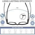 thumbnail image 3 of Blue Light Blocking Glasses Men Women Vintage Computer Glasses Blue Light Protection Round Rim Frame Anti Eyestrain Blue Light Blocker Eyeglasses (4 Pack), 3 of 6