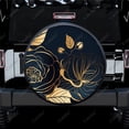 thumbnail image 1 of Blooming Peonies With Leaves Pattern Polyester Universal Spare Wheel Tire Cover Wheel Covers for Trailer RV SUV Truck Camper, 1 of 5